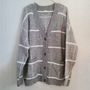 A NEW DAY Striped Oversized Button Front Cardigan - XL